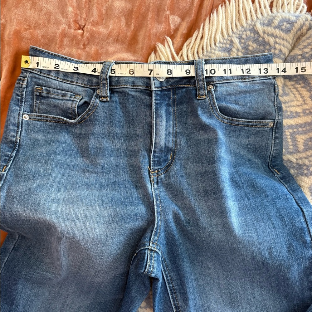 Embroidered 🌵 Floral Western Flare Women Jeans - Blue Denim - Picture 5 of 9